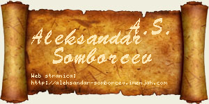 Aleksandar Somborčev vizit kartica
